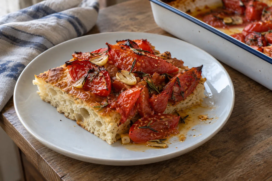 Opalka Tomato and Rosemary Focaccia Topping