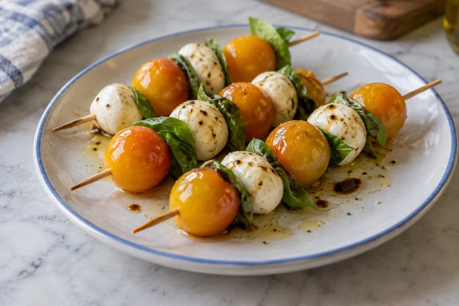 Bumble Bee Sunrise Tomato Skewers