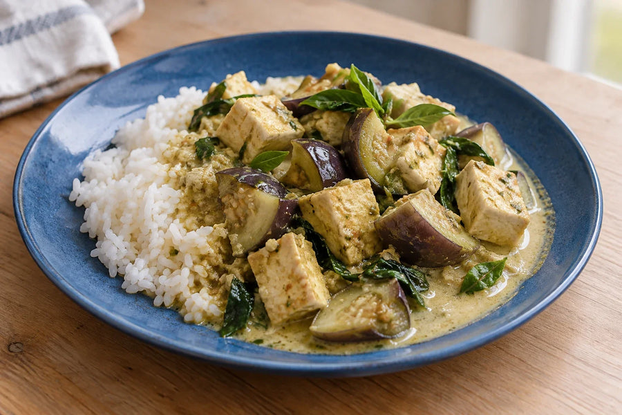Thai Eggplant Coconut Curry with Tofu