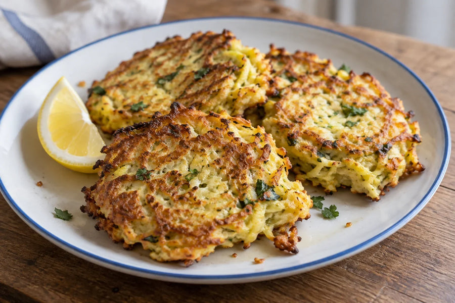 Yellowfin Summer Squash Lemon Fritters