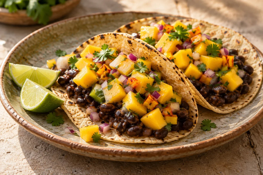 Zebrange Mango Salsa for Black Bean Tacos