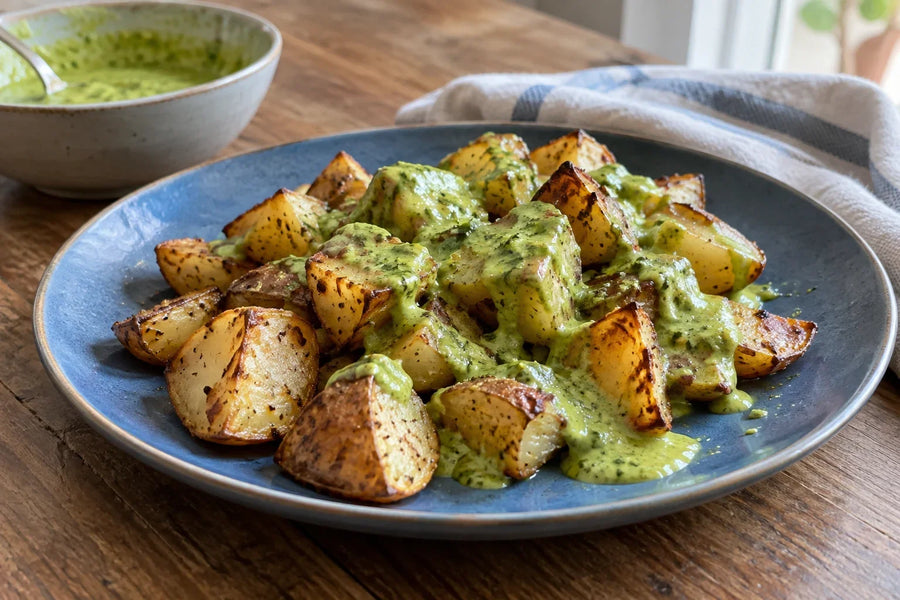Serrano Avocado Salsa for Roasted Potatoes