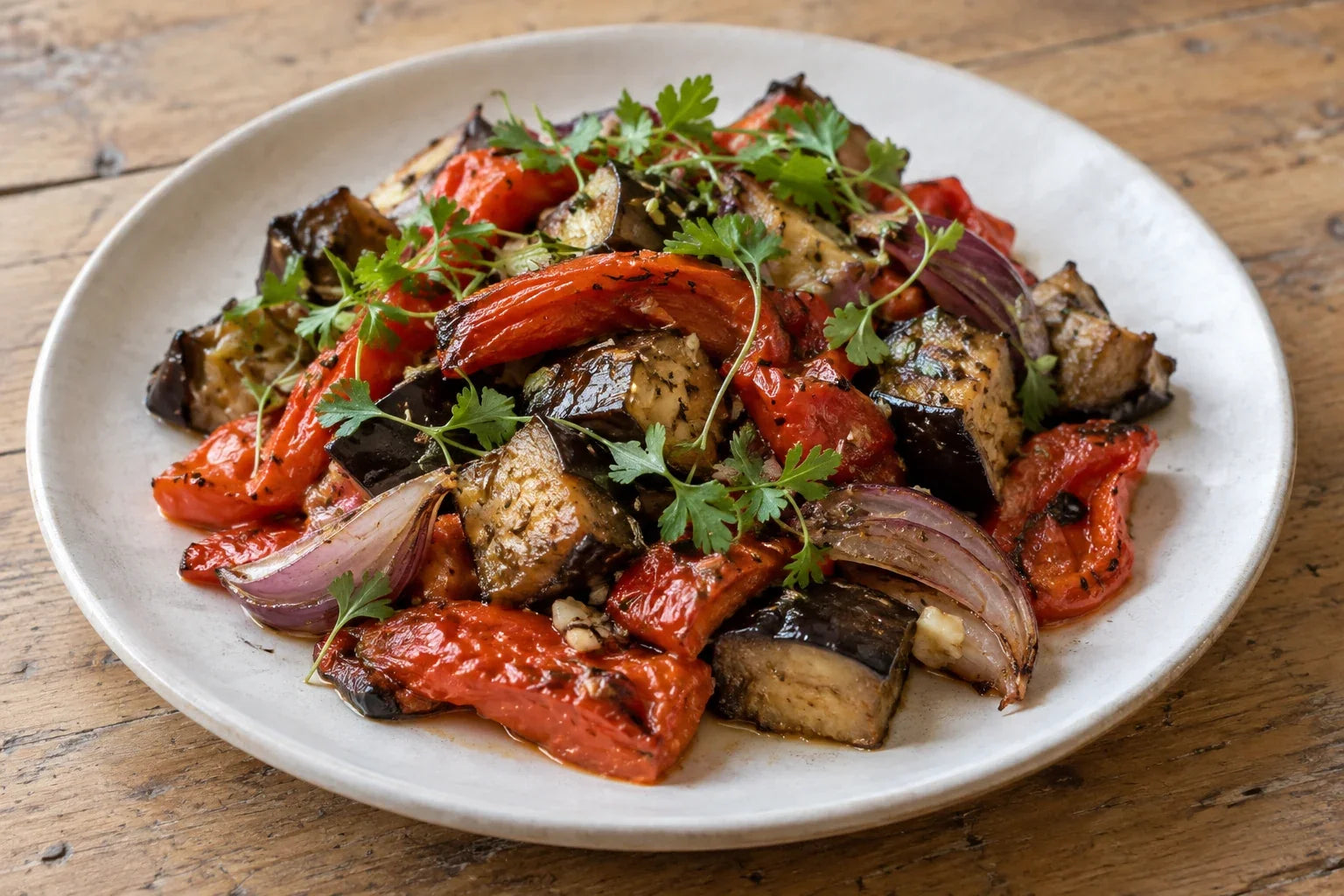 Ajvarski Pepper & Eggplant Tray Bake | Casa Verde