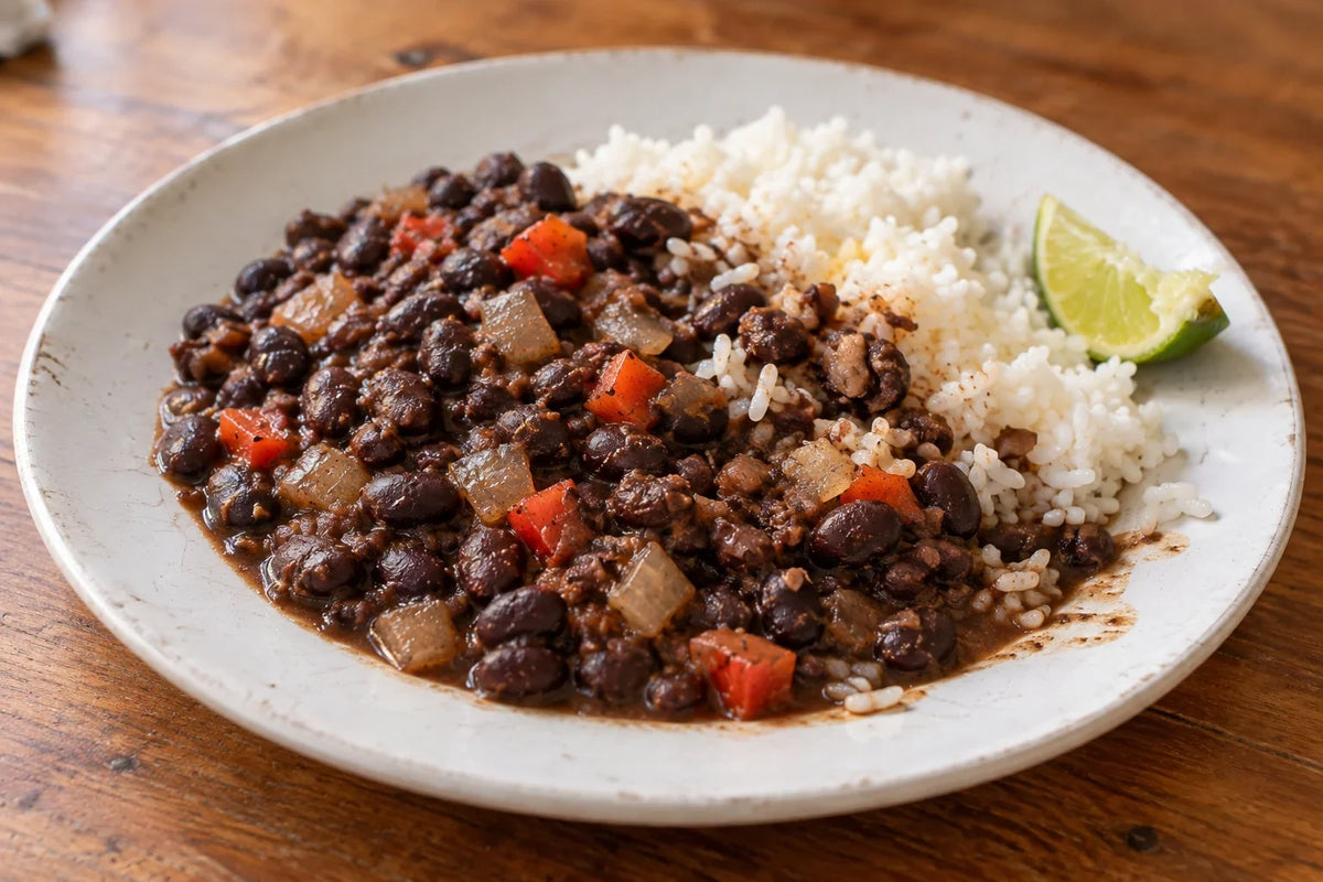 Aji Cachucha Black Beans with Lime