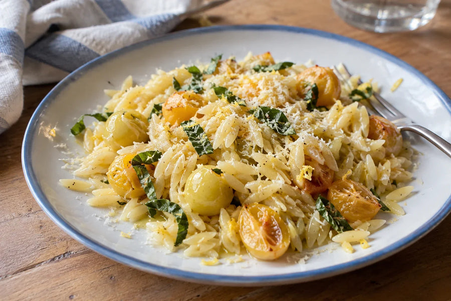 White Cherry Tomato Lemon Orzo