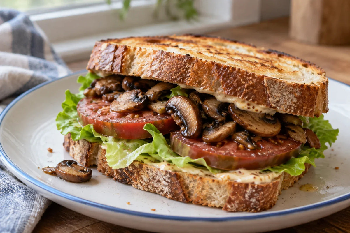 Paul Robeson Tomato Mushroom Sandwiches