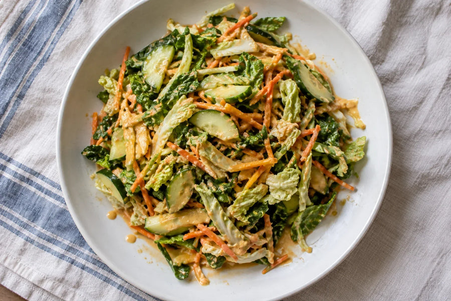 Tokyo Bekana Crunch Salad with Peanut Dressing