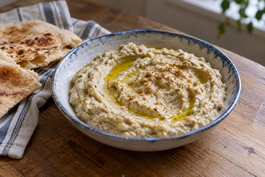 Snowy White Eggplant Lemon Dip