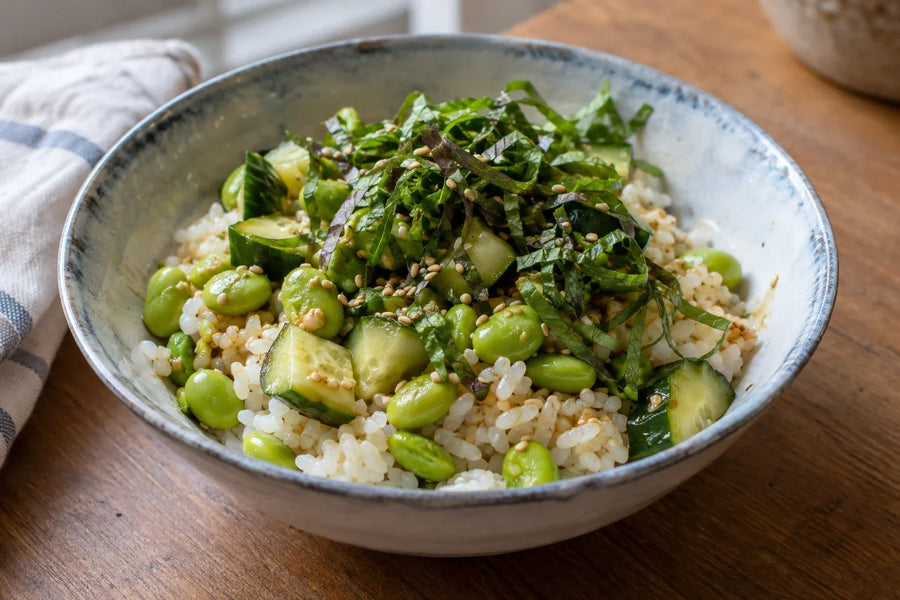 Shiso Edamame Rice Bowls