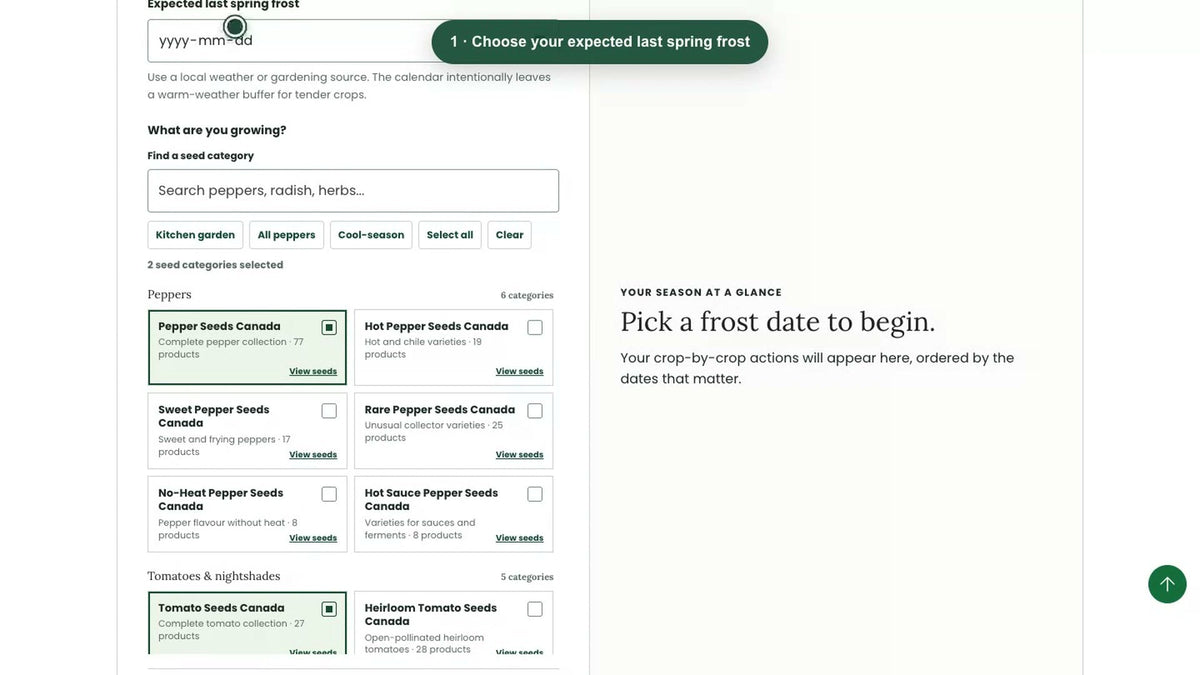 Calendrier de semis du Canada : Un guide de plantation personnalisé