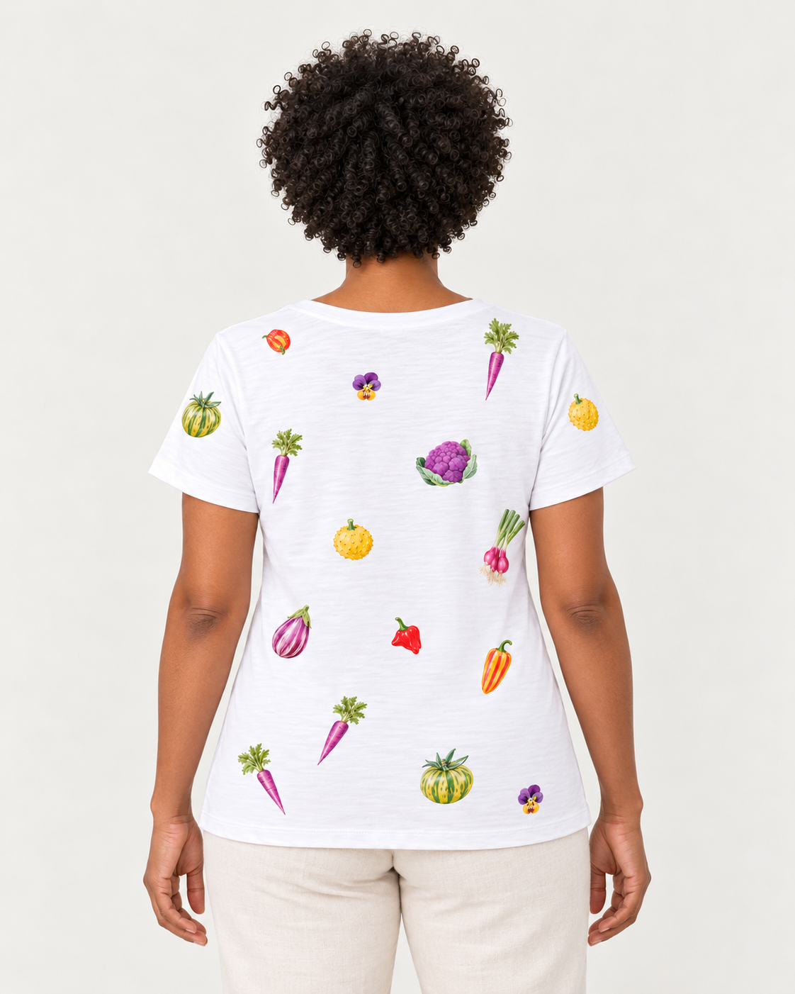Screensaver T-Shirt — AI-generated matching back view. Illustrative garment preview, not a physical sample, exact fit or production proof.