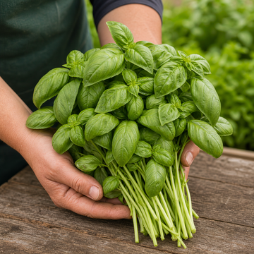 Genovese Basil Seeds freshly harvested
