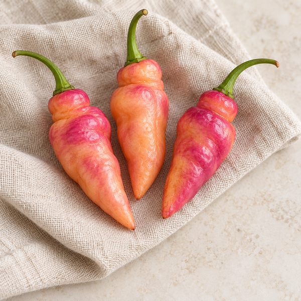 Pink Wendigo pepper — culinary view (AI-generated cultivar illustration)